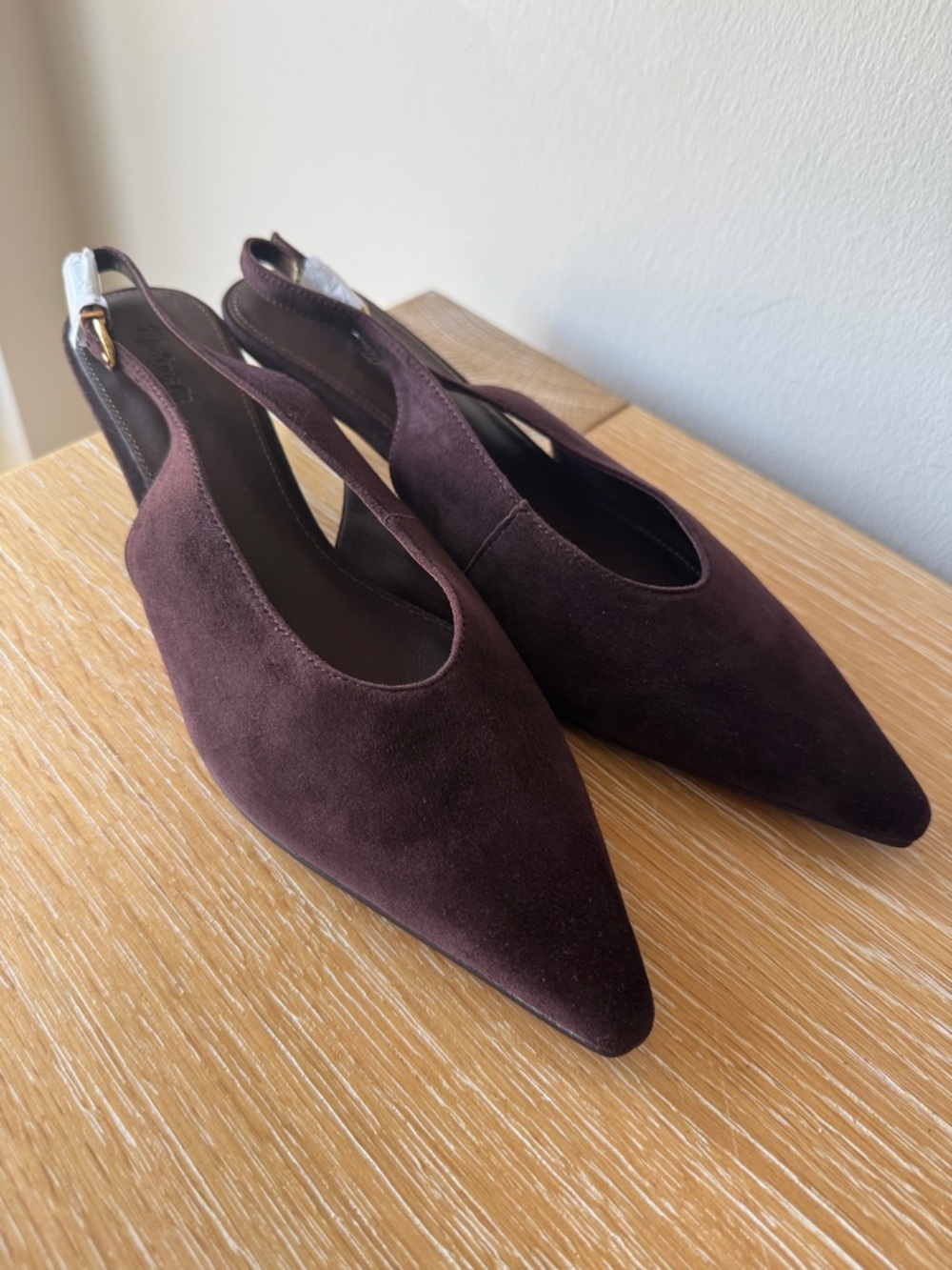 NWOB! MADEWELL Women's Emilie Slingback Pump Chocolate Raisin Suede 10 Brown - Picture 3 of 16